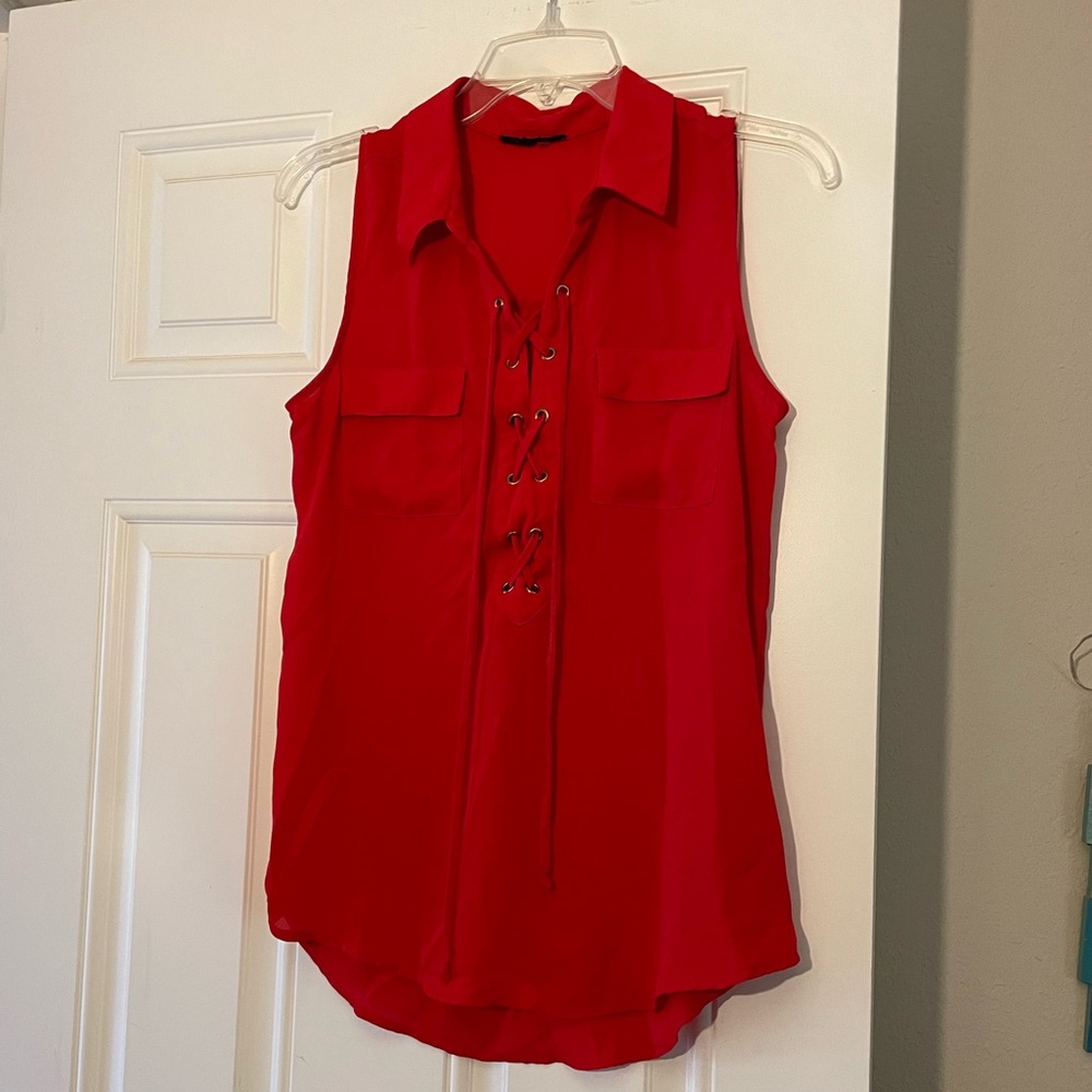 Collared tank blouse